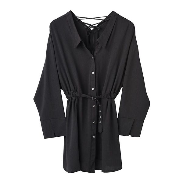 women's blouses & shirts lanmrem women back bandage black long shirt 2021 v-neck sleeve loose fit fashion tide elastic waist blouse 1u4, White
women's blouses & shirts lanmrem women back bandage black long shirt 2021 v-neck sleeve loose fit fashion tide elastic waist blouse 1u4, White