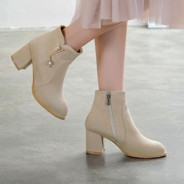 boots pqecfs big size 30-48 winter fashion women flock crystal solid square heel ankle riding 2 colors, Black
boots pqecfs big size 30-48 winter fashion women flock crystal solid square heel ankle riding 2 colors, Black