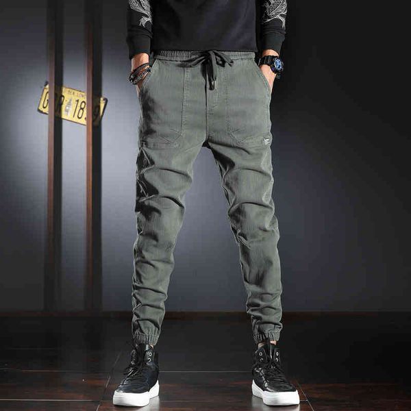 men's jeans newly designer fashion men slack bottom casual cargo pants homme streetwear spliced elastic waist hip hop joggers trou, Blue
men's jeans newly designer fashion men slack bottom casual cargo pants homme streetwear spliced elastic waist hip hop joggers trou, Blue