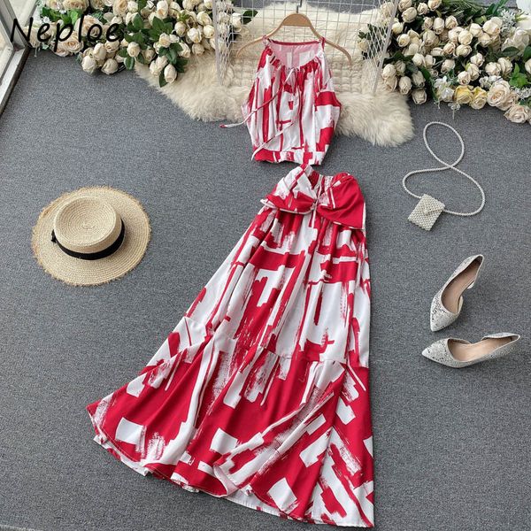 neploe holiday beach style print 2 pcs women set v neck sleeveless shoulder strapless shirt + high waist hip pleat skirt summer 210423, White
neploe holiday beach style print 2 pcs women set v neck sleeveless shoulder strapless shirt + high waist hip pleat skirt summer 210423, White