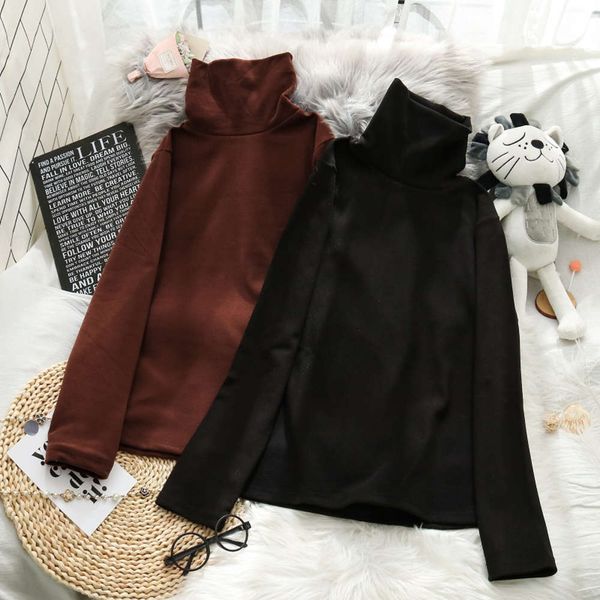 women's sweaters high collar base coat in autumn winter with and thickened foreign style german plush ground t-shirt for women 84ik, White;black
women's sweaters high collar base coat in autumn winter with and thickened foreign style german plush ground t-shirt for women 84ik, White;black