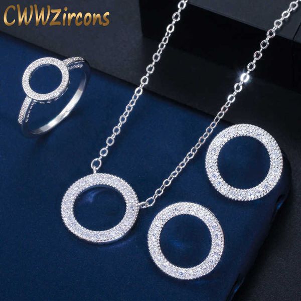 brand classic cubic zirconia crystal love round ring pendant necklace and earrings fashion jewelry set for women t352 210714, Silver
brand classic cubic zirconia crystal love round ring pendant necklace and earrings fashion jewelry set for women t352 210714, Silver