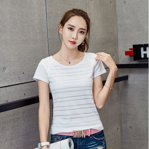 tee european and american high-quality leisure soft short-sleeved breathable women's t-shirt, White
tee european and american high-quality leisure soft short-sleeved breathable women's t-shirt, White