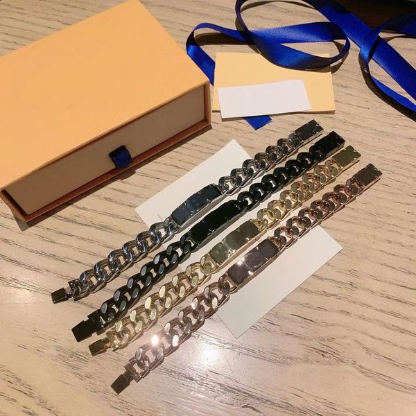 Designer Men's Bracelets Gold Silver Cuban Link Chain Love Women's Bracelet Chain