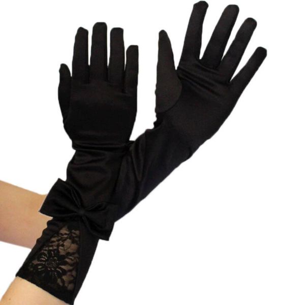 five fingers gloves women black lace patchwork satin with bowknot clubwear party dance performance accessories, Blue;gray
five fingers gloves women black lace patchwork satin with bowknot clubwear party dance performance accessories, Blue;gray