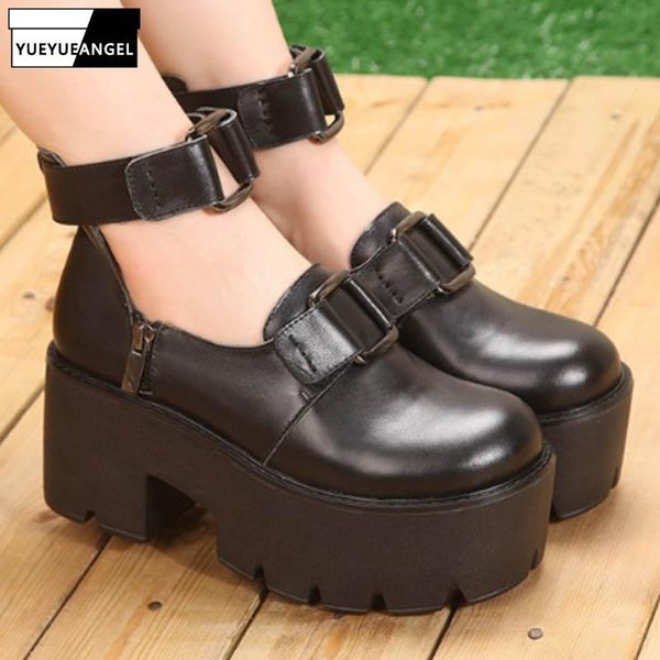 genuine leather platform shoes woman fashion block high heel punk black pumps vintage round toe zapatos de mujer 2021 dress
genuine leather platform shoes woman fashion block high heel punk black pumps vintage round toe zapatos de mujer 2021 dress