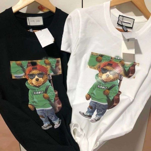 fashion brand net red half-sleeved old glasses bear print men and women couples same paragraph cotton short shirt, White;black
fashion brand net red half-sleeved old glasses bear print men and women couples same paragraph cotton short shirt, White;black