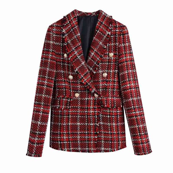 women's suits & blazers vintage women woolen notched collar fashion ladies red plaid jacket streetwear female chic double breasted, White;black
women's suits & blazers vintage women woolen notched collar fashion ladies red plaid jacket streetwear female chic double breasted, White;black