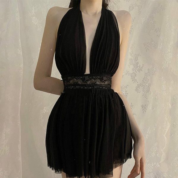 women's sleepwear young girl lace gauze sleeping dress temptation white mesh hanging neck fairy backless tulle sling perspective nightd, Black;red
women's sleepwear young girl lace gauze sleeping dress temptation white mesh hanging neck fairy backless tulle sling perspective nightd, Black;red
