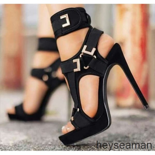 dress shoes solid lycra webbing metal buckle simple high-heeled sandals roman sandals p62i, Black
dress shoes solid lycra webbing metal buckle simple high-heeled sandals roman sandals p62i, Black