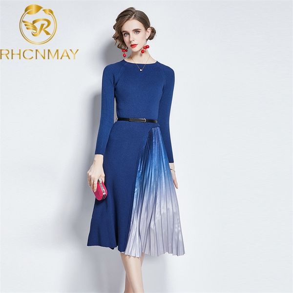 elegant slim midi-long dress long sleeve pullover round neck knitted splice pleated women black with sashes dres 210506, Black;gray
elegant slim midi-long dress long sleeve pullover round neck knitted splice pleated women black with sashes dres 210506, Black;gray