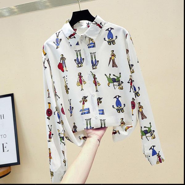 spring autumn cartoon korean fashion women shirt girl printed long sleeved casual blouse gd267, White
spring autumn cartoon korean fashion women shirt girl printed long sleeved casual blouse gd267, White