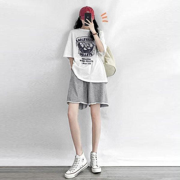 women's tracksuits summer casual womens two peice fashion o-neck graphic t shirts short sleeves+drawstring knee length pant loose plus, Gray
women's tracksuits summer casual womens two peice fashion o-neck graphic t shirts short sleeves+drawstring knee length pant loose plus, Gray