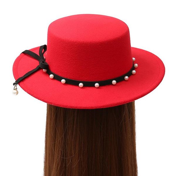 autumn and winter flat hat ladies personality pearl imitation wool felt cap gslm040 fashion accessories caps wide brim hats, Blue;gray
autumn and winter flat hat ladies personality pearl imitation wool felt cap gslm040 fashion accessories caps wide brim hats, Blue;gray