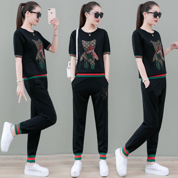 sets mom summer clothes ice silk short sleeve 40-year-old 50 middle-aged and elderly sportswear suit womens casual two-piece harem pants, Black
sets mom summer clothes ice silk short sleeve 40-year-old 50 middle-aged and elderly sportswear suit womens casual two-piece harem pants, Black