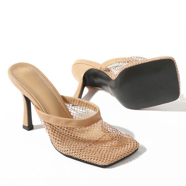 slippers hollow mesh mules square toe thin high heels women slides slip on summer party rome pumps shallow size 35-41, Black
slippers hollow mesh mules square toe thin high heels women slides slip on summer party rome pumps shallow size 35-41, Black