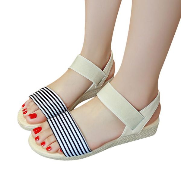 fashion casual women stripe flat heel anti skidding beach shoes sandals slipper round toe back strap outside basic, Black
fashion casual women stripe flat heel anti skidding beach shoes sandals slipper round toe back strap outside basic, Black
