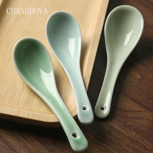 spoons chanshova traditional chinese style solid color ceramic china celadon soup spoon tableware kitchen utensils stirring h368
spoons chanshova traditional chinese style solid color ceramic china celadon soup spoon tableware kitchen utensils stirring h368