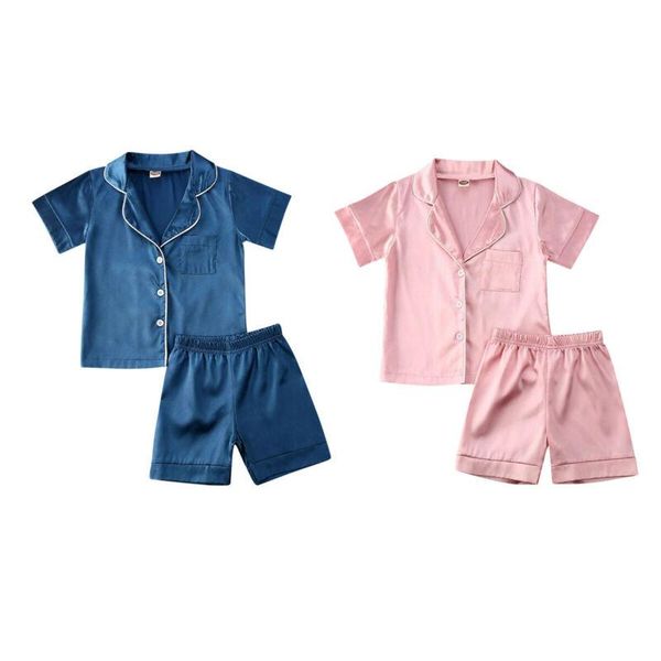 clothing sets 2pcs baby boy girl satin silk pajamas set short sleeve shirt+pants sleepwear, White
clothing sets 2pcs baby boy girl satin silk pajamas set short sleeve shirt+pants sleepwear, White