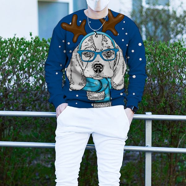 men's christmas 3d printing long sleeved hoodless sweater elk funny santa claus pattern clothing, White;black
men's christmas 3d printing long sleeved hoodless sweater elk funny santa claus pattern clothing, White;black