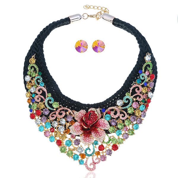 951524m exaggerated cotton rope hand woven necklace two piece set of new necklace earrings, Red;blue
951524m exaggerated cotton rope hand woven necklace two piece set of new necklace earrings, Red;blue