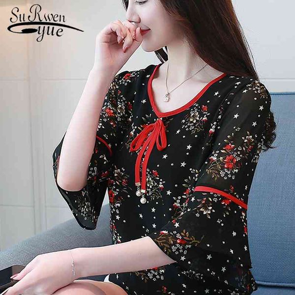 summer vintage chiffon women blouse shirt casual fashion floral print clothing plus size 's 0466 40 210521, White
summer vintage chiffon women blouse shirt casual fashion floral print clothing plus size 's 0466 40 210521, White