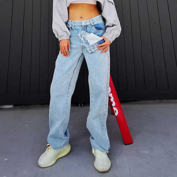 fashion jeans autumn 2021 street style personality double side button high waist straight tube wide leg versatile women, Blue
fashion jeans autumn 2021 street style personality double side button high waist straight tube wide leg versatile women, Blue