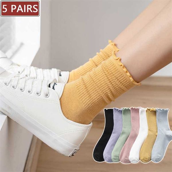 5 pairs women happy ruffle frilly socks black white cute autumn winter trendy socks solid color soft cotton girl socks 211221
5 pairs women happy ruffle frilly socks black white cute autumn winter trendy socks solid color soft cotton girl socks 211221