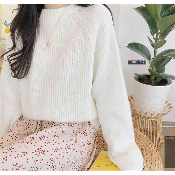round collar sweater women fashion autumn winter knitted pullovers long sleeve jumper pull femme clothing 210423, White;black
round collar sweater women fashion autumn winter knitted pullovers long sleeve jumper pull femme clothing 210423, White;black