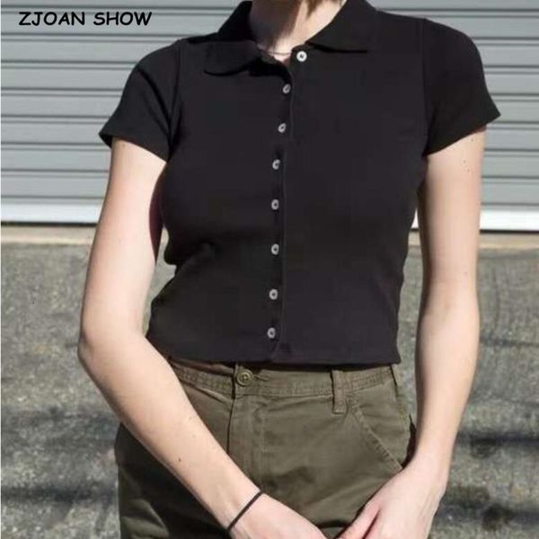 casual dresses 90s vintage lapel short sleeve tee base t-shirts cool girl single-breasted button crop tight rib-knitted plain, Black;gray
casual dresses 90s vintage lapel short sleeve tee base t-shirts cool girl single-breasted button crop tight rib-knitted plain, Black;gray