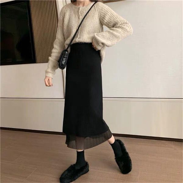 skirts ins super pleated knitted skirt women autumn and winter mid-length bag hip wear on both sides, Black
skirts ins super pleated knitted skirt women autumn and winter mid-length bag hip wear on both sides, Black