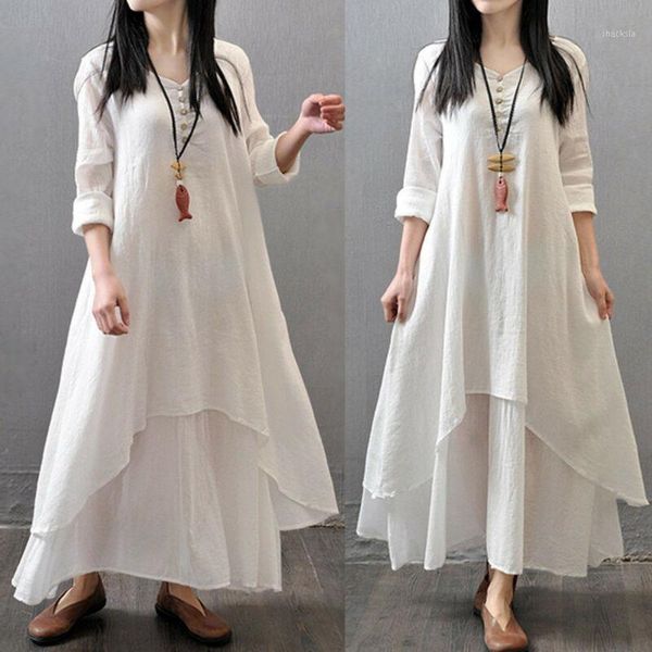 women summer dress peasant ethnic boho cotton linen long sleeve maxi gypsy dresses ladies clothes fashion 2021 casual, Black;gray
women summer dress peasant ethnic boho cotton linen long sleeve maxi gypsy dresses ladies clothes fashion 2021 casual, Black;gray