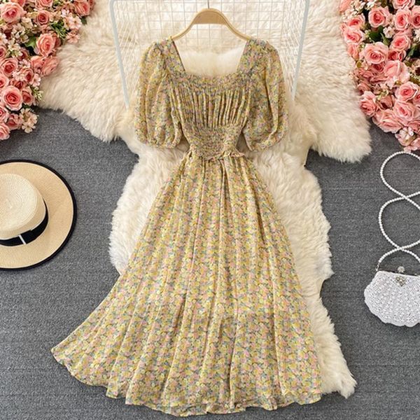 casual dresses summer vintage square collar women floral print chiffon dress french short sleeve party green mid-calf vestidos, Black;gray
casual dresses summer vintage square collar women floral print chiffon dress french short sleeve party green mid-calf vestidos, Black;gray