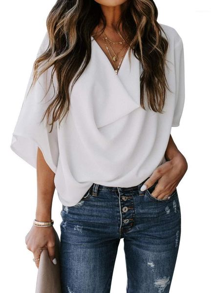 summer casual v-neck blouses s-xxl women fashion loose draped chiffon shirts female half sleeve folds women's &, White
summer casual v-neck blouses s-xxl women fashion loose draped chiffon shirts female half sleeve folds women's &, White