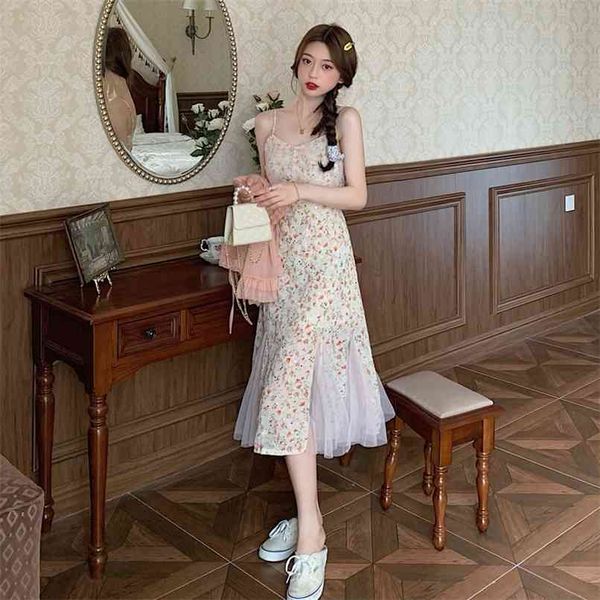 sling dress female self-cultivation patchwork floral fishtail skirt summer and korean fashion women's clothing 210520, Black;gray
sling dress female self-cultivation patchwork floral fishtail skirt summer and korean fashion women's clothing 210520, Black;gray