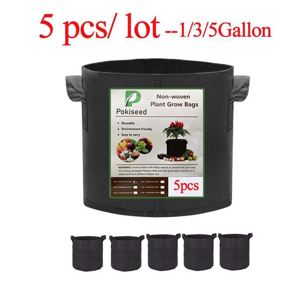 planters & pots 5 pcs 1/3/5 gallon grow bags felt non-woven aeration fabric bag pot vegetable growing planter garden flower planting wholesa
planters & pots 5 pcs 1/3/5 gallon grow bags felt non-woven aeration fabric bag pot vegetable growing planter garden flower planting wholesa