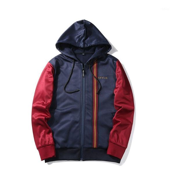 men's jackets 2021 autumn winter stripe retro mens bomber harajuku fashion design black red blue patchwork hooded windbreaker jacket, Black;brown
men's jackets 2021 autumn winter stripe retro mens bomber harajuku fashion design black red blue patchwork hooded windbreaker jacket, Black;brown
