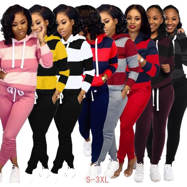 women's two piece pants velvet sportswear 2-piece suit long-sleeved striped hoodie + stretch waist slim sports on sale, White
women's two piece pants velvet sportswear 2-piece suit long-sleeved striped hoodie + stretch waist slim sports on sale, White