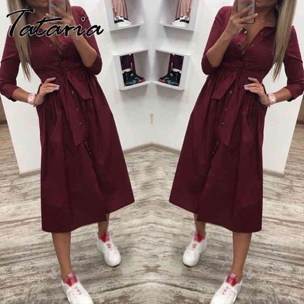 summer solid knee dress women casual sashes a line party ladies button turn down collar ol style shirt 210514, Black;gray
summer solid knee dress women casual sashes a line party ladies button turn down collar ol style shirt 210514, Black;gray