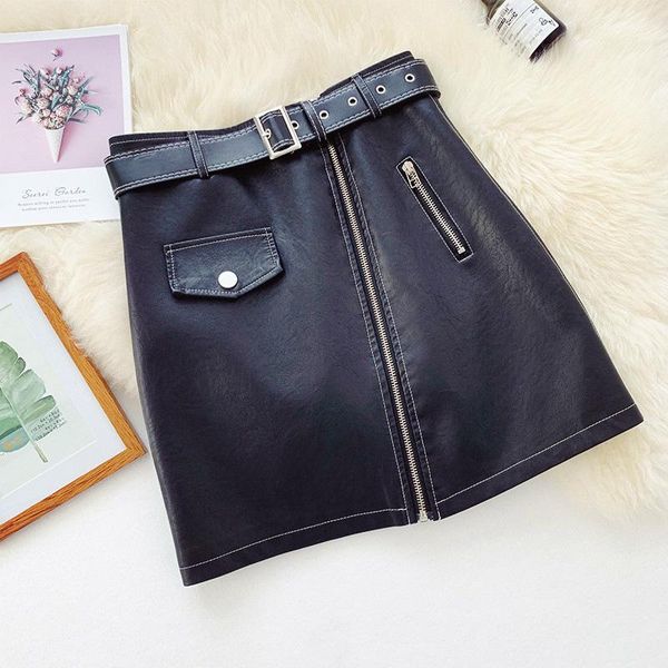 women's shorts arrival black pu leather punk style a-line skirts high waist zipper wrap mini with belt pocket, White;black
women's shorts arrival black pu leather punk style a-line skirts high waist zipper wrap mini with belt pocket, White;black