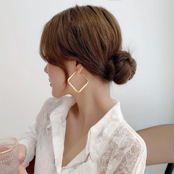 hoop & huggie square earrings temperament european and american style retro hong kong exaggerated design women, Golden;silver
hoop & huggie square earrings temperament european and american style retro hong kong exaggerated design women, Golden;silver