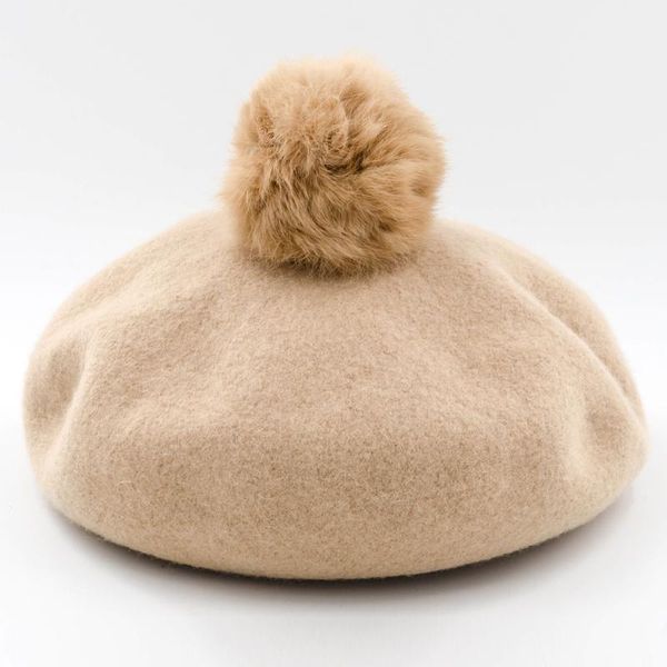 berets muchique real fur pompom beret women 100% wool hat black 2021 high fashion ladies elegant 675045, Blue;gray
berets muchique real fur pompom beret women 100% wool hat black 2021 high fashion ladies elegant 675045, Blue;gray