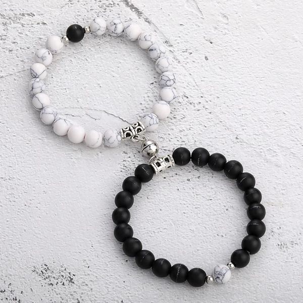 fashion 2 piece set natural stone bead yoga couple bracelet magnet pair friendship jewelry tiger eye beaded, strands, Black
fashion 2 piece set natural stone bead yoga couple bracelet magnet pair friendship jewelry tiger eye beaded, strands, Black