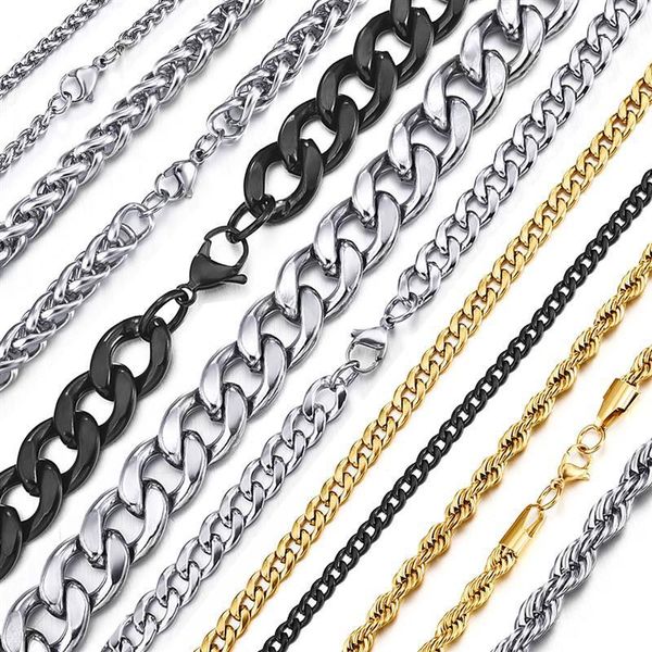 chains stainless steel chain necklace for men women curb cuban link black gold silver color punk choker fashion male jewelry gift
chains stainless steel chain necklace for men women curb cuban link black gold silver color punk choker fashion male jewelry gift