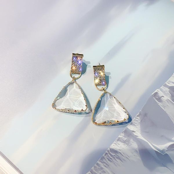 dangle & chandelier flash geometric triangle crystal clear earrings personality temperament jewelry for ladies ear decorations, Silver
dangle & chandelier flash geometric triangle crystal clear earrings personality temperament jewelry for ladies ear decorations, Silver