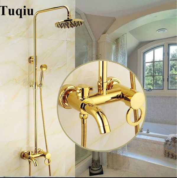 vidric europe style luxury bath and shower faucet brass gold finished wall mounted set with rainfall head bathroom sets
vidric europe style luxury bath and shower faucet brass gold finished wall mounted set with rainfall head bathroom sets