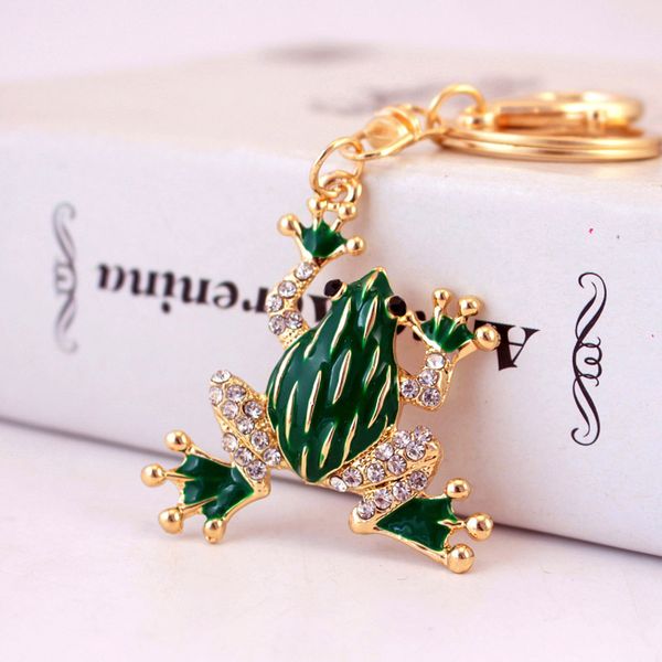 creative cute cartoon green color crystal frog car key chain womens bag accessories metal pendant key ring, Slivery;golden
creative cute cartoon green color crystal frog car key chain womens bag accessories metal pendant key ring, Slivery;golden