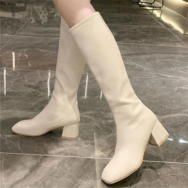 boots knee length female autumn winter 2021 elastic slim long bobbin high heeled women's square toe shoes beige black
boots knee length female autumn winter 2021 elastic slim long bobbin high heeled women's square toe shoes beige black