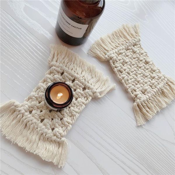 mats & pads hand-woven cotton rope bohemia tassel cup mat insulation roller non-slip home tablekdecoration
mats & pads hand-woven cotton rope bohemia tassel cup mat insulation roller non-slip home tablekdecoration