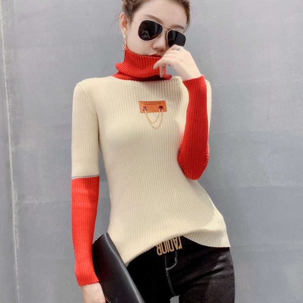 women's sweaters sweaterspile of high necked slim knit women's design sense fashion foreign style contrast color tight inside with, White;black
women's sweaters sweaterspile of high necked slim knit women's design sense fashion foreign style contrast color tight inside with, White;black